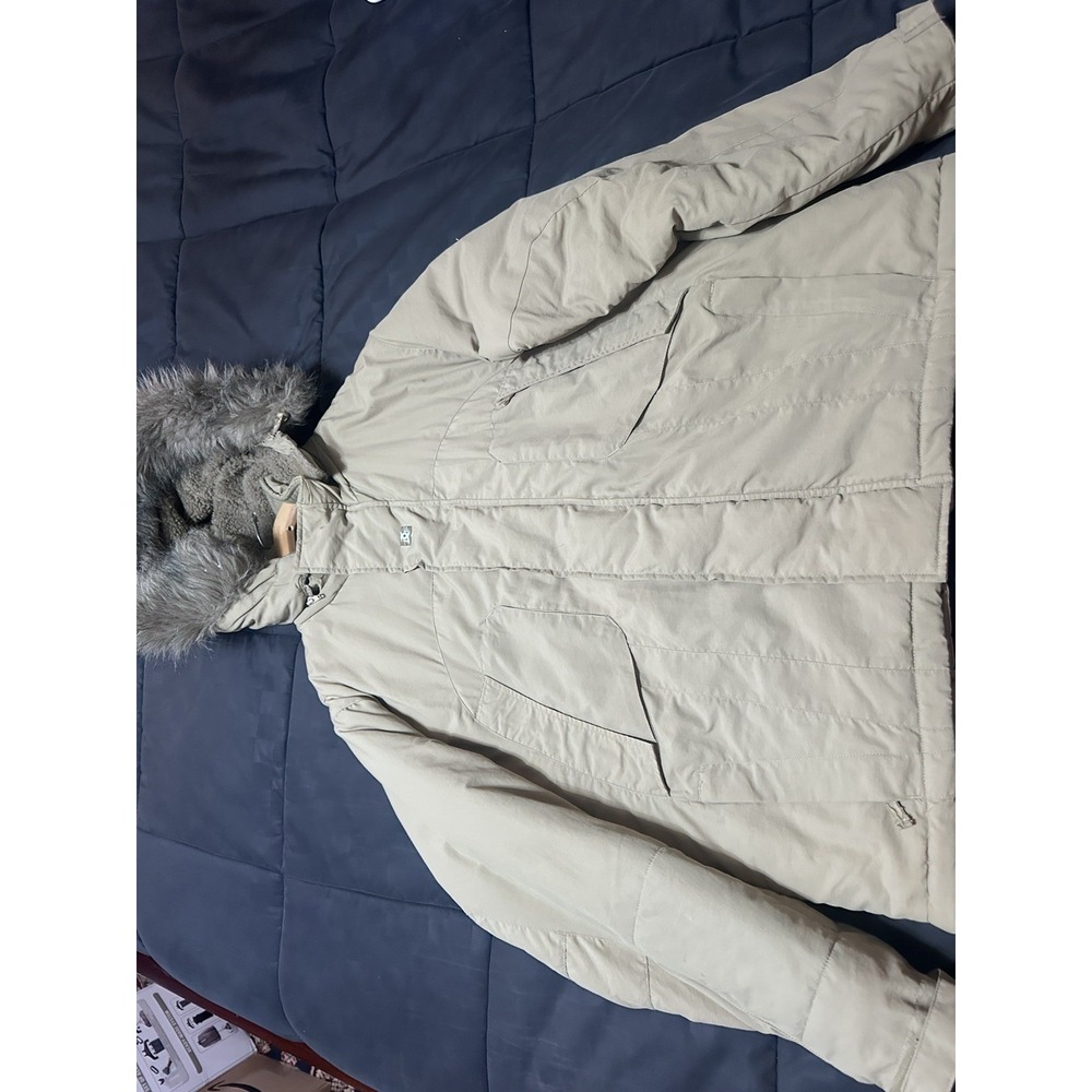 Dc Shoes Puffer Jacket Fur Hood Size M
